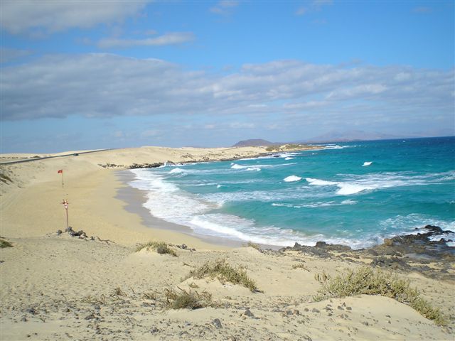 Windsurfen und Kitesurfen am Glass Beach auf Fuerteventura