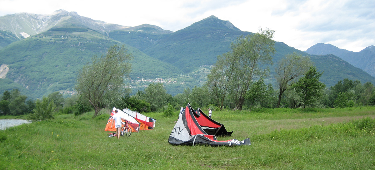 Kitesurfen am Comer See