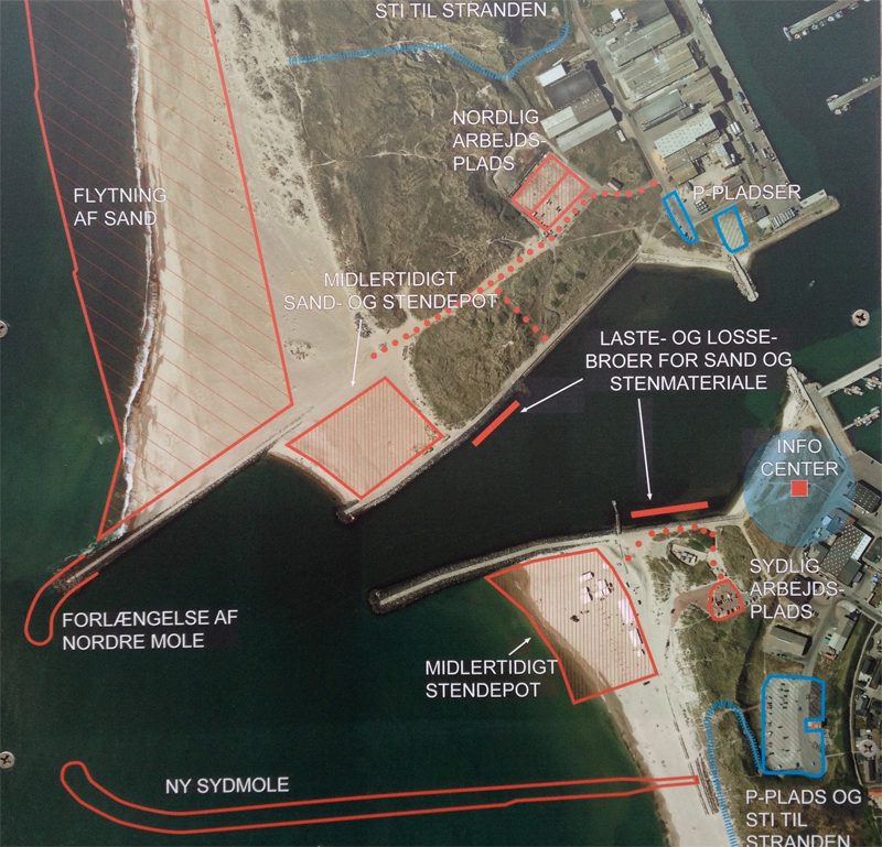Karte zu den Umbauarbeiten für die neue Hafeneinfahrt
