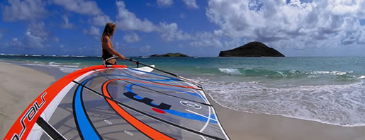 Windsuring und Kitesurfing in St. Lucia