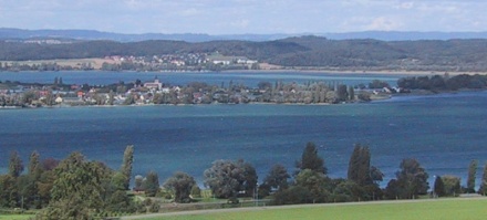 Blick auf die Reichenau am Bodensee